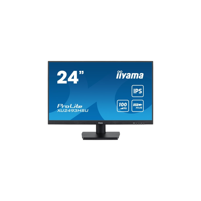 iiyama ProLite XU2493HSU-B6, LED-Monitor(61 cm (24 Zoll), schwarz (matt), FullHD, IPS, AMD Free-Sync, 100Hz Panel)
