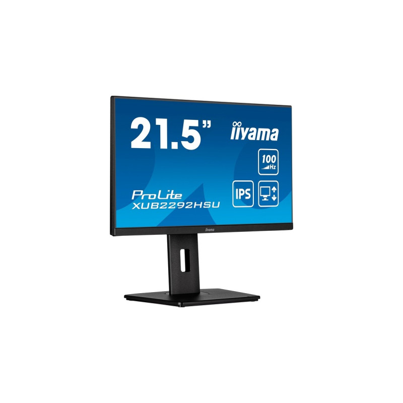 iiyama ProLite XUB2292HSU-B6, LED-Monitor(55 cm (22 Zoll), schwarz (matt), FullHD, IPS, AMD Free-Sync, 100Hz Panel)