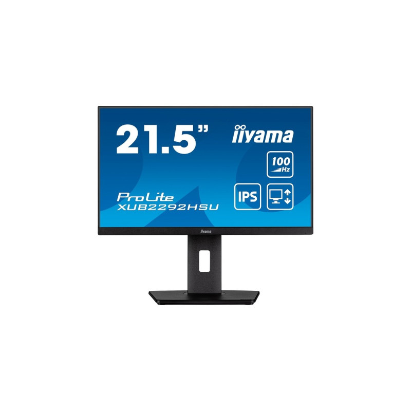 iiyama ProLite XUB2292HSU-B6, LED-Monitor(55 cm (22 Zoll), schwarz (matt), FullHD, IPS, AMD Free-Sync, 100Hz Panel)