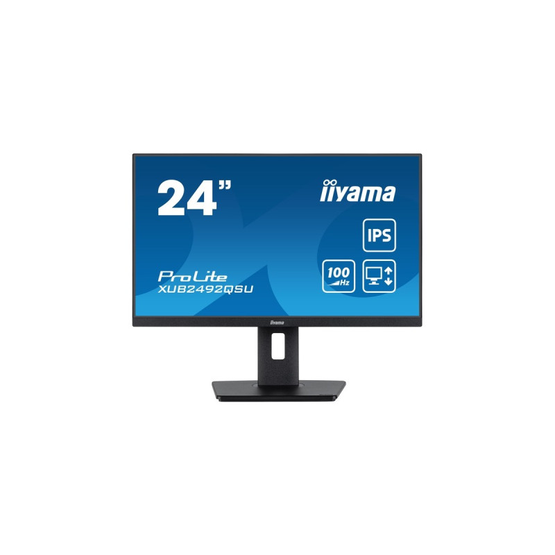 iiyama ProLite XUB2492QSU-B1, LED-Monitor(60.5 cm (23.8 Zoll), schwarz (matt), WQHD, IPS, AMD Free-Sync, 100Hz Panel)