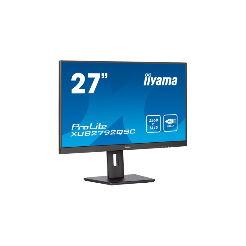 iiyama ProLite XUB2792QSC-B5, LED-Monitor(68.5 cm (27 Zoll), schwarz, QHD, IPS, USB-C, 75 Hz)