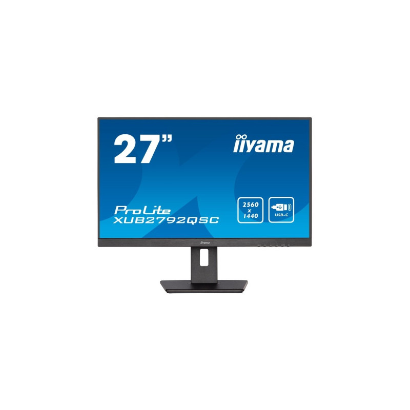 iiyama ProLite XUB2792QSC-B5, LED-Monitor(68.5 cm (27 Zoll), schwarz, QHD, IPS, USB-C, 75 Hz)