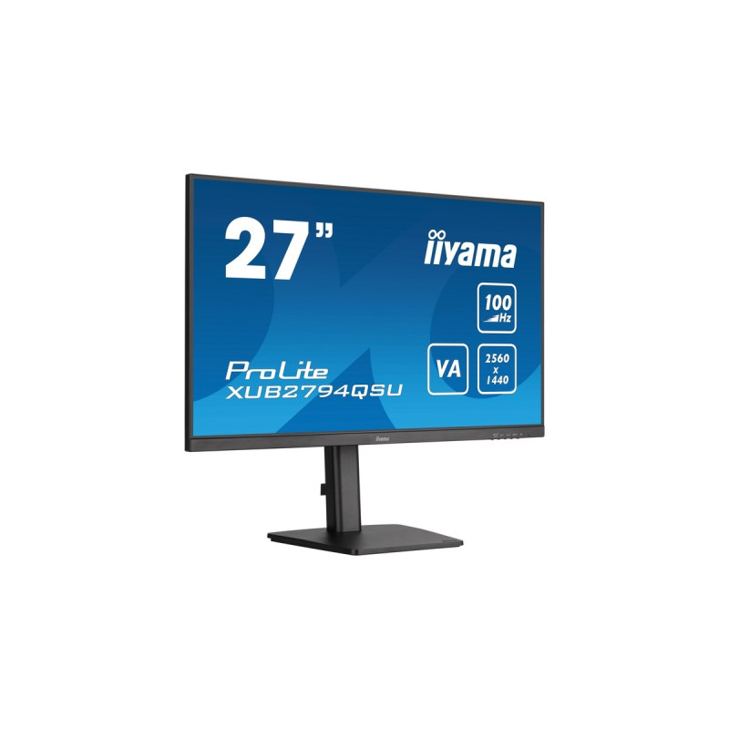 iiyama ProLite XUB2794QSU-B6, LED-Monitor(68.5 cm (27 Zoll), schwarz, QHD, VA, HDMI, DisplayPort, Free-Sync, USB, Pivot, 100Hz Panel)