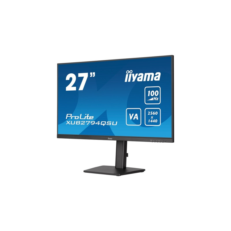 iiyama ProLite XUB2794QSU-B6, LED-Monitor(68.5 cm (27 Zoll), schwarz, QHD, VA, HDMI, DisplayPort, Free-Sync, USB, Pivot, 100Hz Panel)