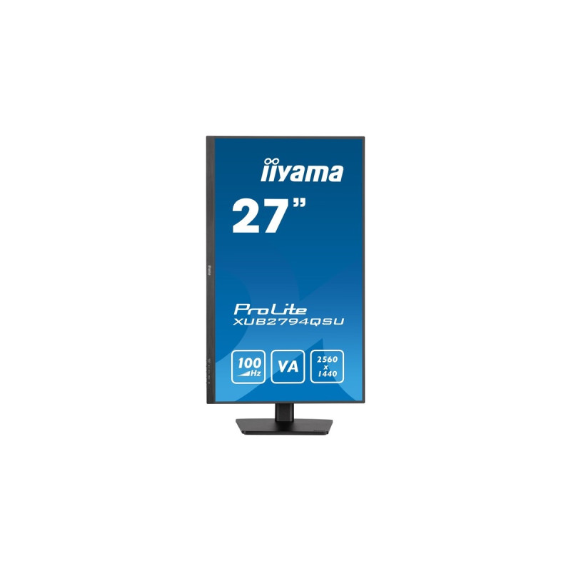 iiyama ProLite XUB2794QSU-B6, LED-Monitor(68.5 cm (27 Zoll), schwarz, QHD, VA, HDMI, DisplayPort, Free-Sync, USB, Pivot, 100Hz Panel)