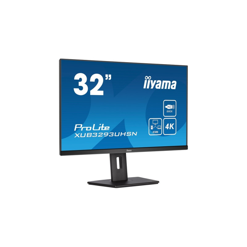 iiyama ProLite XUB3293UHSN-B5, LED-Monitor(80 cm (31.5 Zoll), schwarz, Ultra HD/4K, IPS, HDMI, DisplayPort, USB-C)