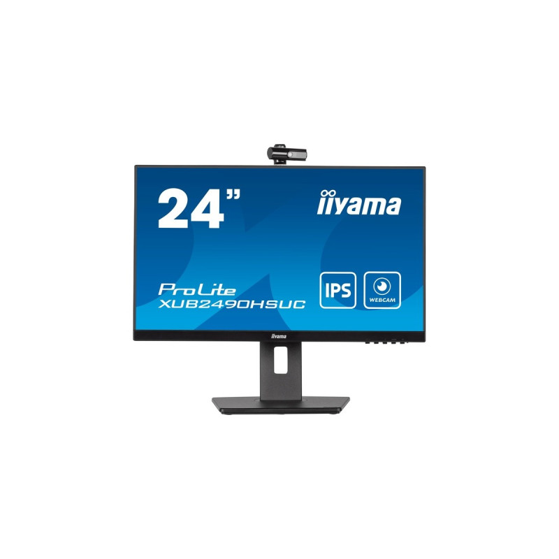 iiyama XUB2490HSUC-B5, LED-Monitor(60.4 cm (23.8 Zoll), schwarz, FullHD, Webcam, IPS, 60 Hz)