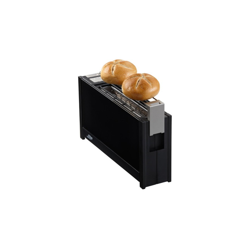 ritter Langschlitz-Toaster volcano 5(schwarz, 950 Watt, für 2 Scheiben Toast)