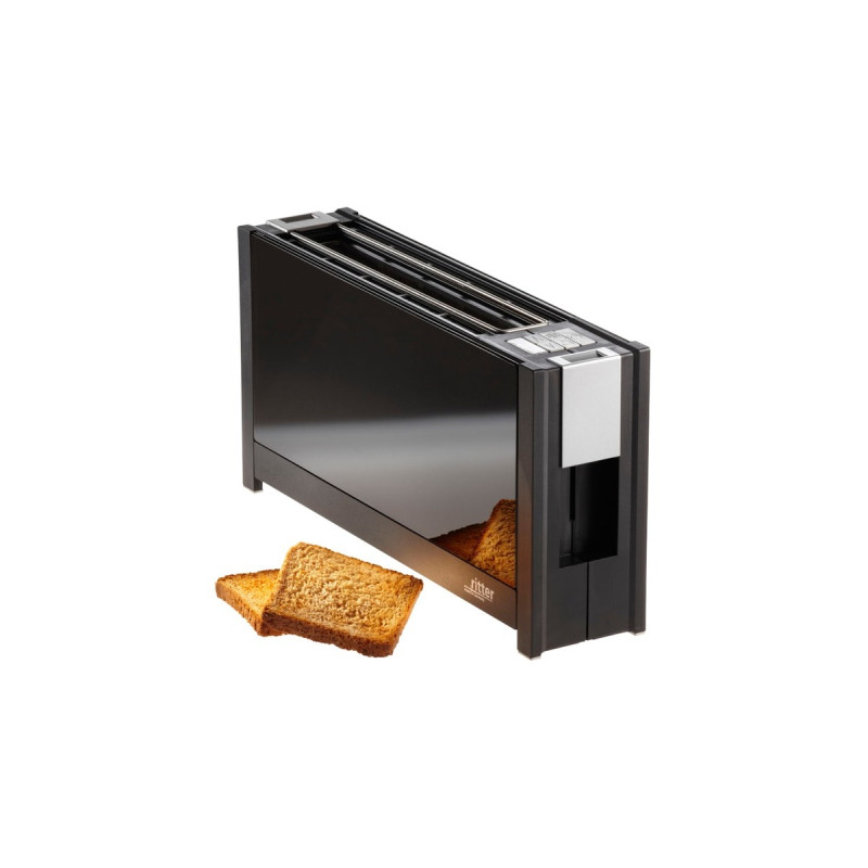 ritter Langschlitz-Toaster volcano 5(schwarz, 950 Watt, für 2 Scheiben Toast)