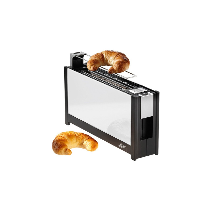ritter Langschlitz-Toaster volcano 5(weiß/schwarz, 950 Watt, für 2 Scheiben Toast)