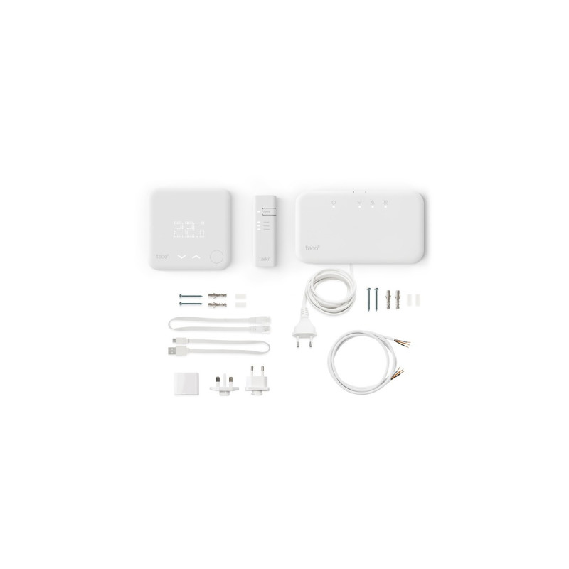tado° Smart Thermostat V3+ Starter Kit (Funk), Set(weiß, Für Heizthermen und Gasetagenheizungen)