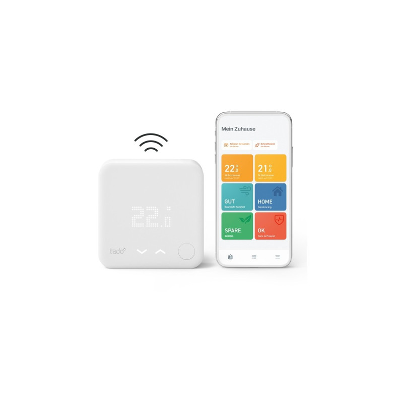 tado° Smart Thermostat V3+ Starter Kit (Funk), Set(weiß, Für Heizthermen und Gasetagenheizungen)