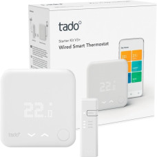 tado° Smartes Thermostat V3+ Starter Kit(Verkabelt), Set(weiß, Für Heizthermen und Fußbodenheizungen)