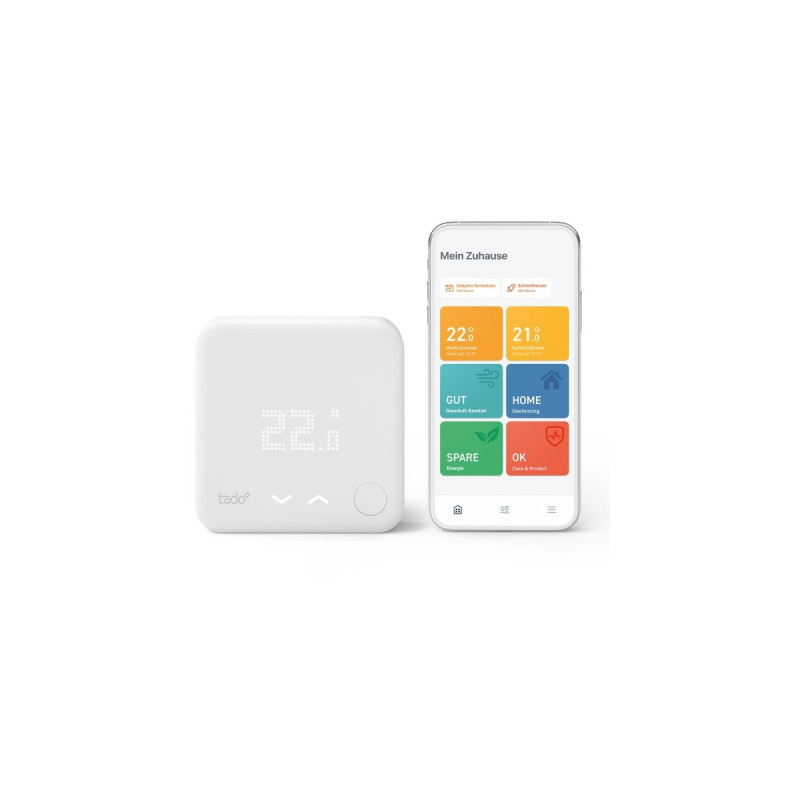 tado° Smartes Thermostat V3+ Starter Kit(Verkabelt), Set(weiß, Für Heizthermen und Fußbodenheizungen)
