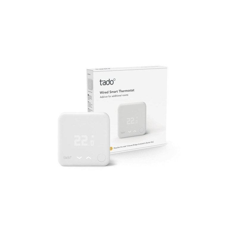 tado° Smartes Thermostat (Verkabelt)(weiß, Zusatzprodukt für Einzelraumsteuerung, Outlet)