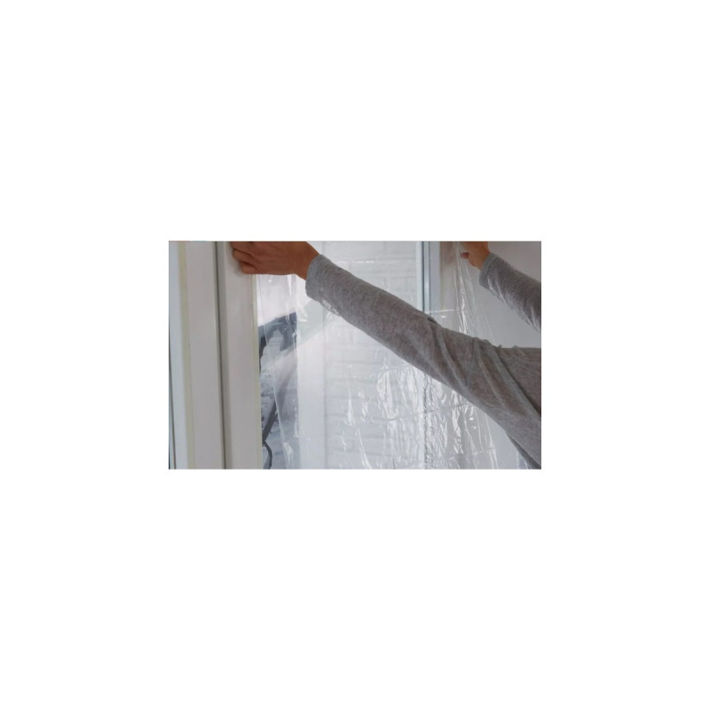 tesa tesamoll Thermo Cover, Fensterisolierfolie, Dämmung(transparent, 4 Meter x 1,5 Meter)