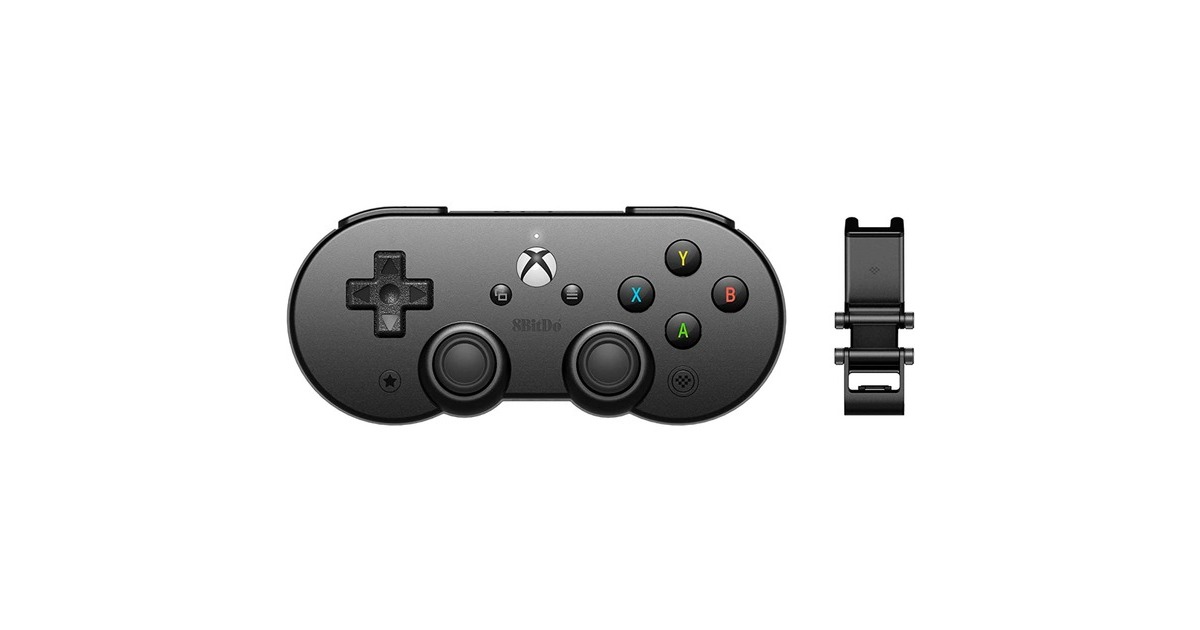8BitDo SN30 Pro for Android + Clip, Gamepad(schwarz, Xbox Cloud Gaming)