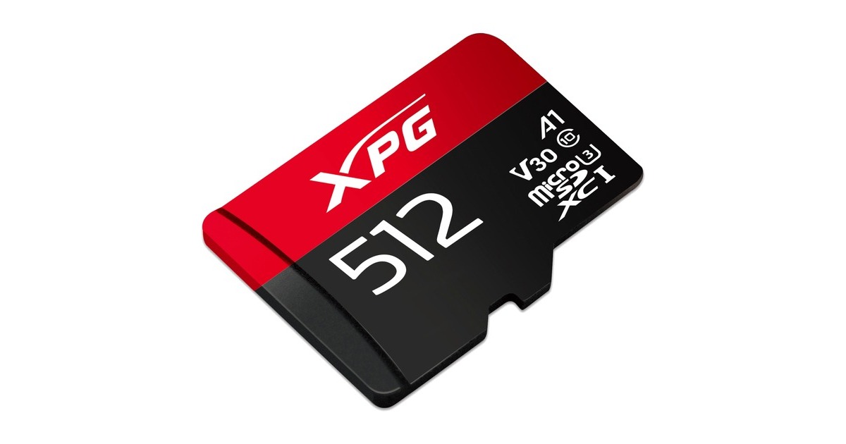 ADATA 512 GB microSDXC, Speicherkarte(schwarz/rot, UHS-I U3, Class 10, V30, A2)