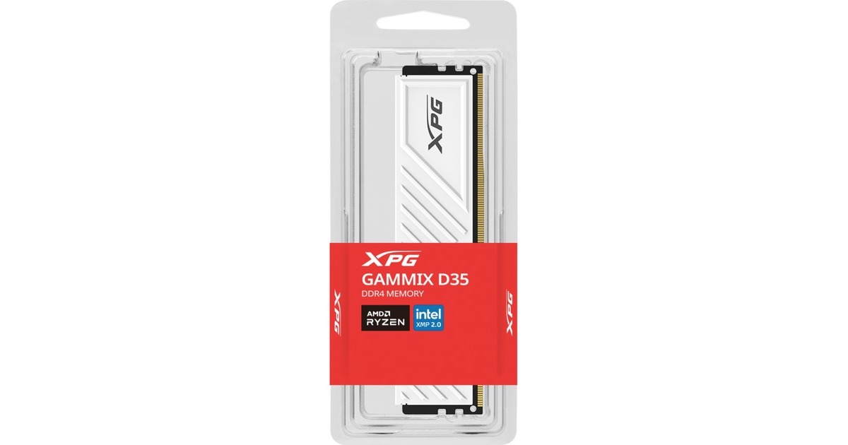 ADATA DIMM 16 GB DDR4-3200, Arbeitsspeicher(weiß, AX4U320016G16A-SWHD35, XPG GAMMIX D35, INTEL XMP)
