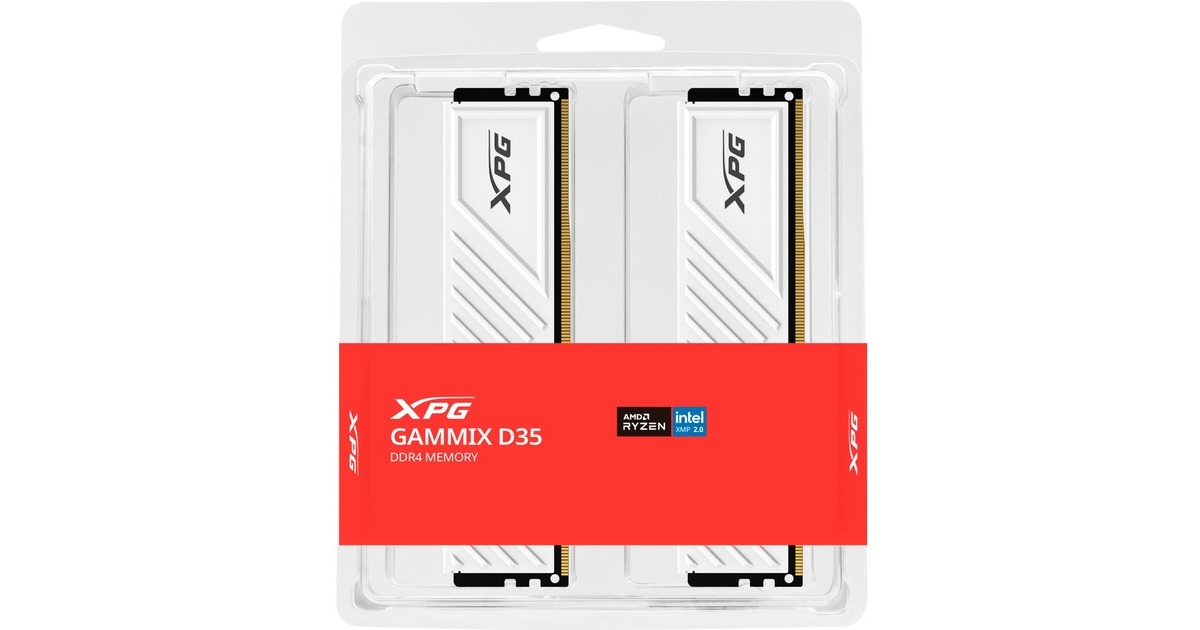 ADATA DIMM 16 GB DDR4-3600 (2x 8 GB) Dual-Kit, Arbeitsspeicher(weiß, AX4U36008G18I-DTWHD35, XPG Gammix D35, INTEL XMP)