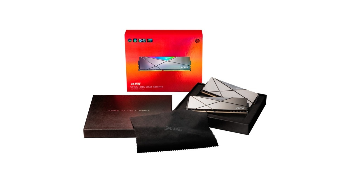 ADATA DIMM 16 GB DDR4-4133 (2x 8 GB) Dual-Kit, Arbeitsspeicher(grau, AX4U41338G19J-DGM50X, XPG SPECTRIX D50, INTEL XMP)