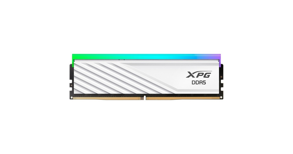 ADATA DIMM 16 GB DDR5-6000 , Arbeitsspeicher(weiß, AX5U6000C3016G-SLABRWH, XPG Lancer Blade RGB, INTEL XMP, AMD EXPO)