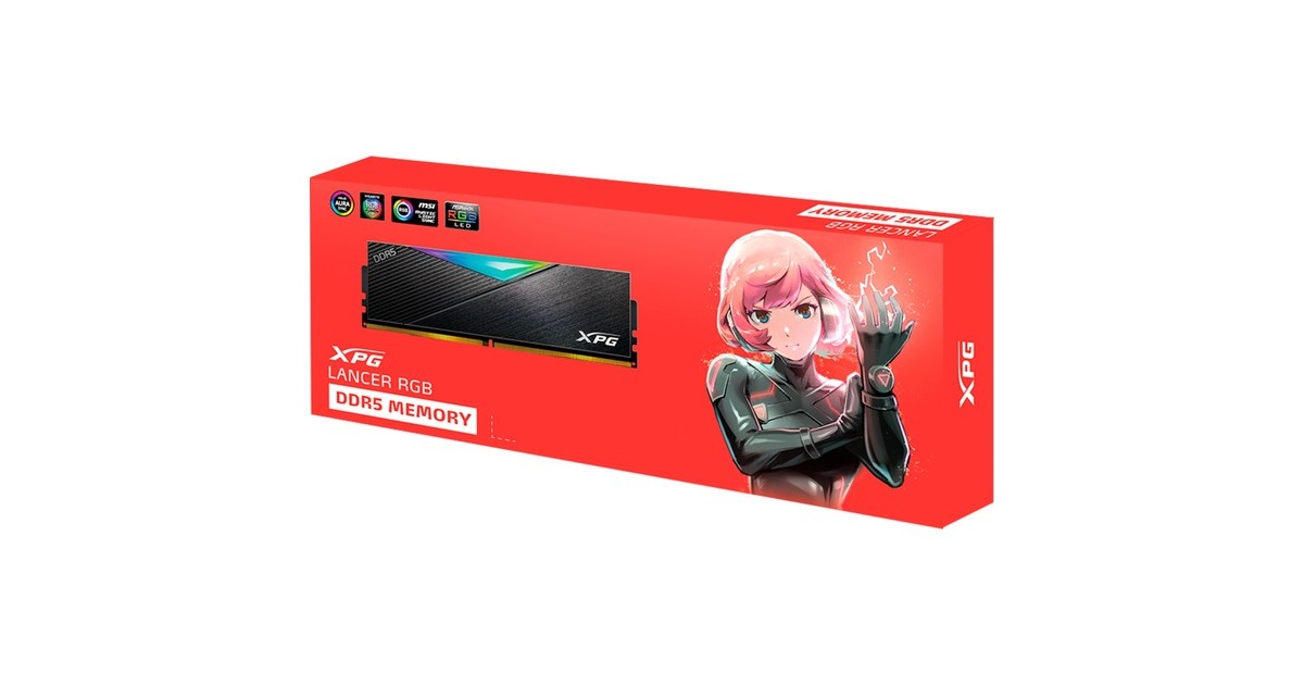 ADATA DIMM 16 GB DDR5-7200, Arbeitsspeicher(schwarz, AX5U7200C3416G-CLARBK, Lancer RGB, INTEL XMP)