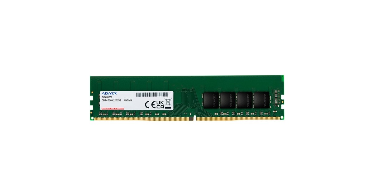 ADATA DIMM 32 GB DDR4-3200, Arbeitsspeicher(schwarz, GD4U3200732G-SMI, Gold Tray)