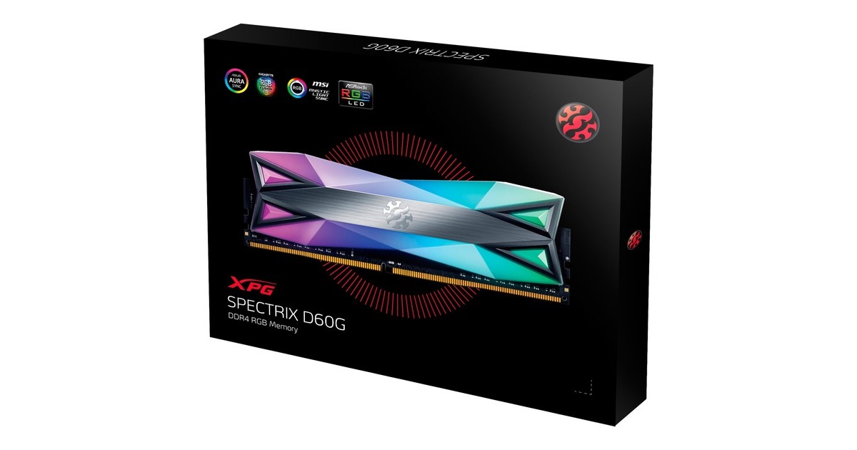 ADATA DIMM 32 GB DDR4-3600 (2x 16 GB) Dual-Kit, Arbeitsspeicher(schwarz, AX4U360016G18I-DT60, XPG SPECTRIX D60, INTEL XMP)