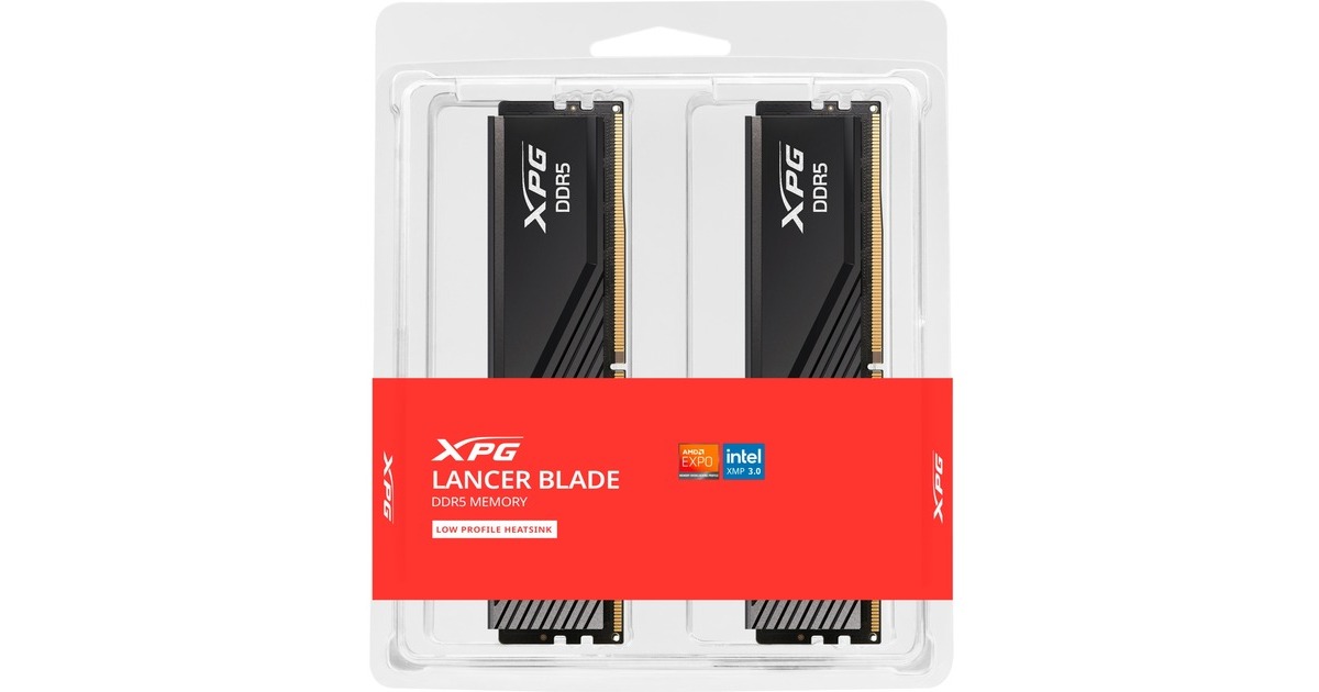 ADATA DIMM 32 GB DDR5-5600 (2x 16 GB) Dual-Kit, Arbeitsspeicher(schwarz, AX5U5600C4616G-DTLABBK, XPG Lancer Blade, INTEL XMP, AMD EXPO)