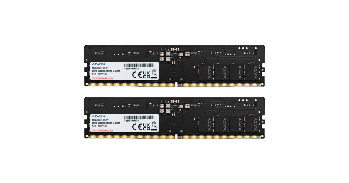 ADATA DIMM 32 GB DDR5-5600 (2x 16 GB) Dual-Kit, Arbeitsspeicher(AD5U560016G-DT, Premier Tray, INTEL XMP)