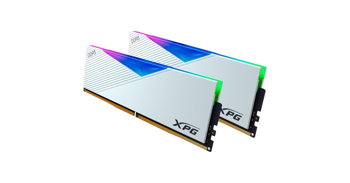 ADATA DIMM 32 GB DDR5-5600 (2x 16 GB) Dual-Kit, Arbeitsspeicher(weiß, AX5U5600C3616G-DCLARWH, XPG Lancer RGB, INTEL XMP, AMD EXPO)