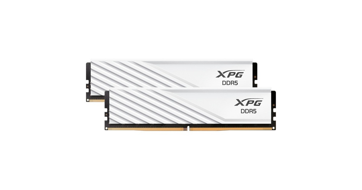 ADATA DIMM 32 GB DDR5-6000 (2x 16 GB) Dual-Kit, Arbeitsspeicher(weiß, AX5U6000C3016G-DTLABWH, XPG Lancer Blade, INTEL XMP, AMD EXPO)