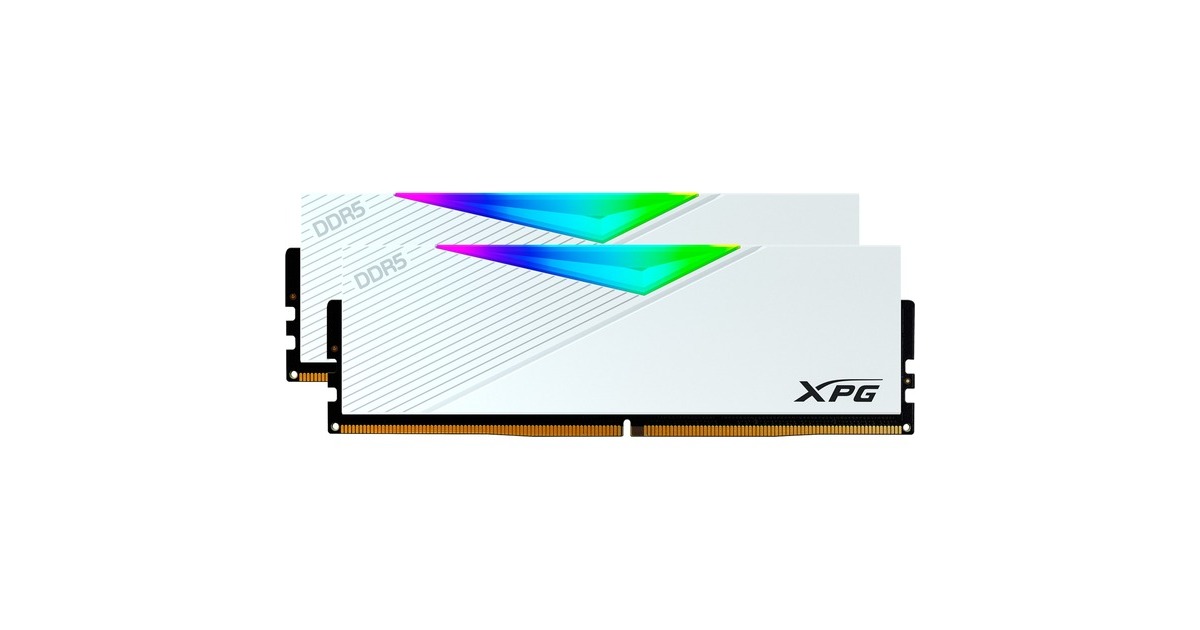 ADATA DIMM 32 GB DDR5-6000 (2x 16 GB) Dual-Kit, Arbeitsspeicher(weiß, AX5U6000C3016G-DCLARWH, Lancer RGB, INTEL XMP)
