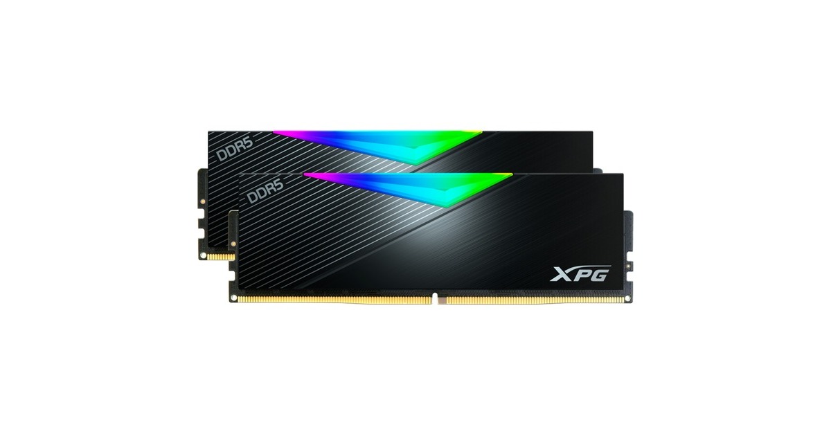 ADATA DIMM 32 GB DDR5-6000 (2x 16 GB) Dual-Kit, Arbeitsspeicher(schwarz, AX5U6000C3016G-DCLARBK, Lancer RGB, INTEL XMP)