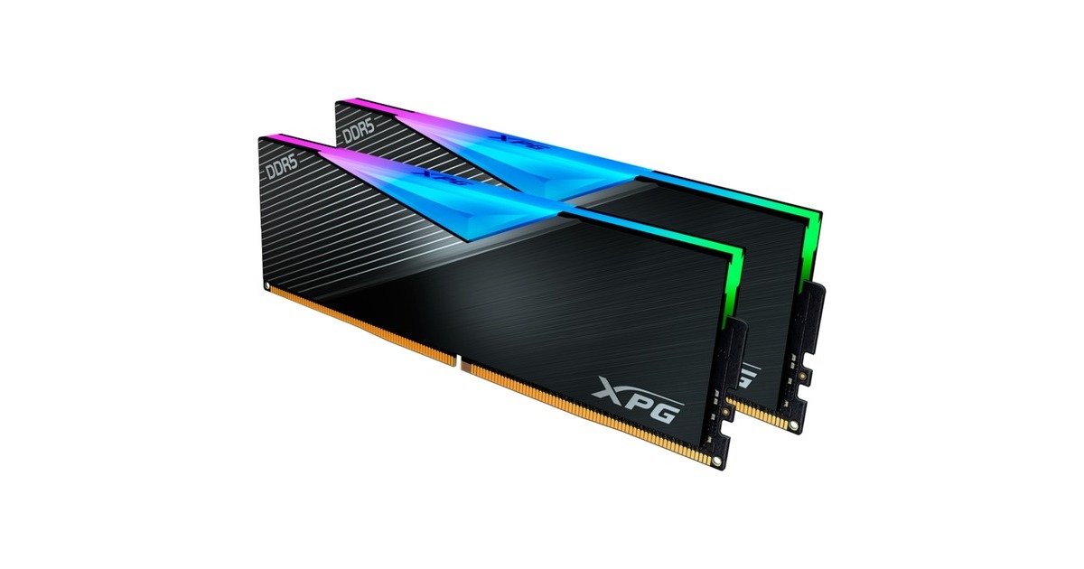 ADATA DIMM 32 GB DDR5-6000 (2x 16 GB) Dual-Kit, Arbeitsspeicher(schwarz, AX5U6000C3016G-DCLARBK, Lancer RGB, INTEL XMP)