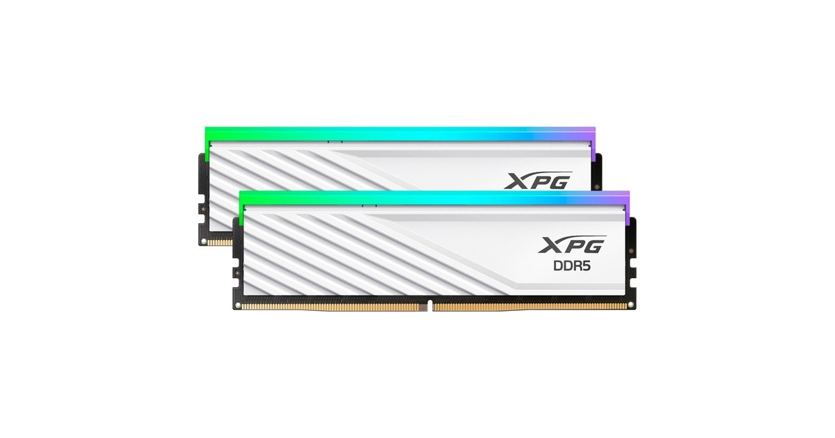 ADATA DIMM 32 GB DDR5-6400 (2x 16 GB) Dual-Kit, Arbeitsspeicher(weiß, AX5U6400C3216G-DTLABRWH, XPG Lancer Blade RGB, INTEL XMP, AMD EXPO)