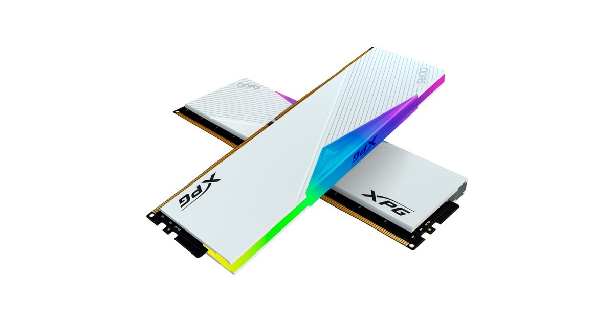 ADATA DIMM 32 GB DDR5-7200 (2x 16 GB) Dual-Kit, Arbeitsspeicher(weiß, AX5U7200C3416G-DCLARWH, Lancer RGB, INTEL XMP, Outlet)