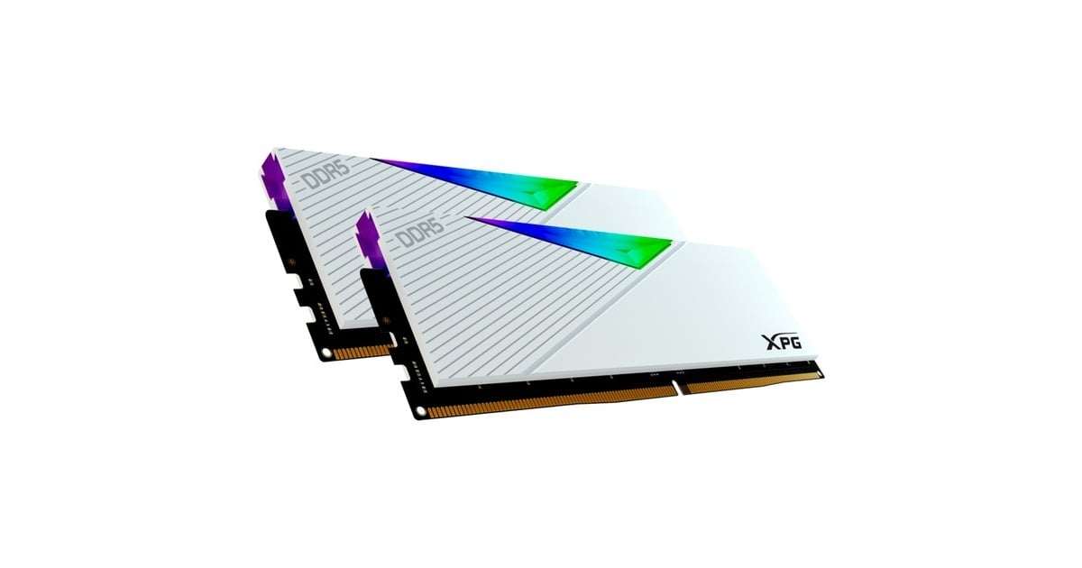 ADATA DIMM 32 GB DDR5-7200 (2x 16 GB) Dual-Kit, Arbeitsspeicher(weiß, AX5U7200C3416G-DCLARWH, Lancer RGB, INTEL XMP)