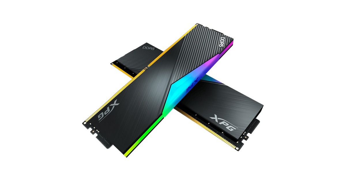 ADATA DIMM 32 GB DDR5-7200 (2x 16 GB) Dual-Kit, Arbeitsspeicher(schwarz, AX5U7200C3416G-DCLARBK, Lancer RGB, INTEL XMP)