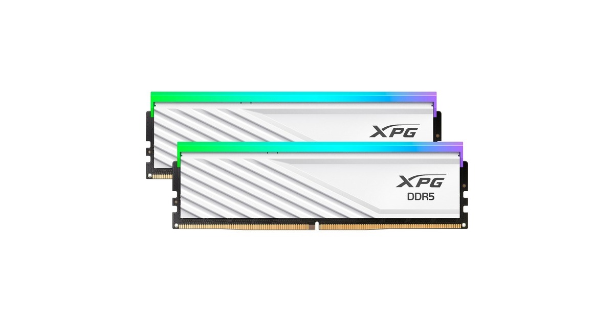ADATA DIMM 48 GB DDR5-6400 (2x 24 GB) Dual-Kit, Arbeitsspeicher(weiß, AX5U6400C3224G-DTLABRWH, Lancer Blade RGB, INTEL XMP, AMD EXPO)