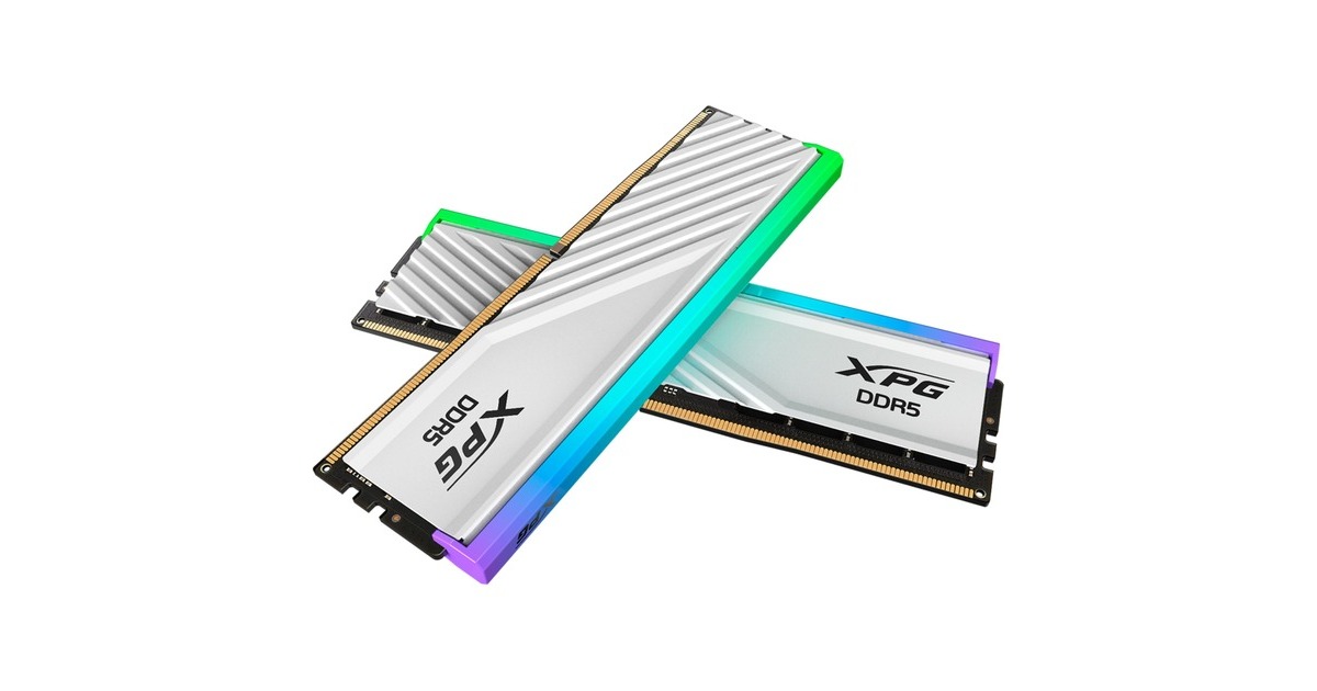 ADATA DIMM 48 GB DDR5-6400 (2x 24 GB) Dual-Kit, Arbeitsspeicher(weiß, AX5U6400C3224G-DTLABRWH, Lancer Blade RGB, INTEL XMP, AMD EXPO)
