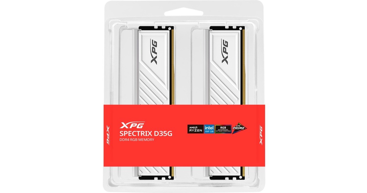 ADATA DIMM 64 GB DDR4-3200 (2x 32 GB) Dual-Kit, Arbeitsspeicher(weiß, AX4U320032G16A-DTWHD35G, XPG Spectrix D35G, INTEL XMP)