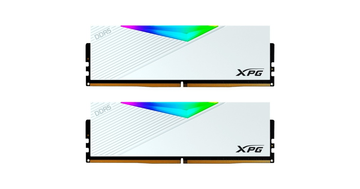 ADATA DIMM 64 GB DDR5-6400 (2x 32 GB) Dual-Kit, Arbeitsspeicher(weiß, AX5U6400C3232G-DCLARWH, Lancer RGB, INTEL XMP)