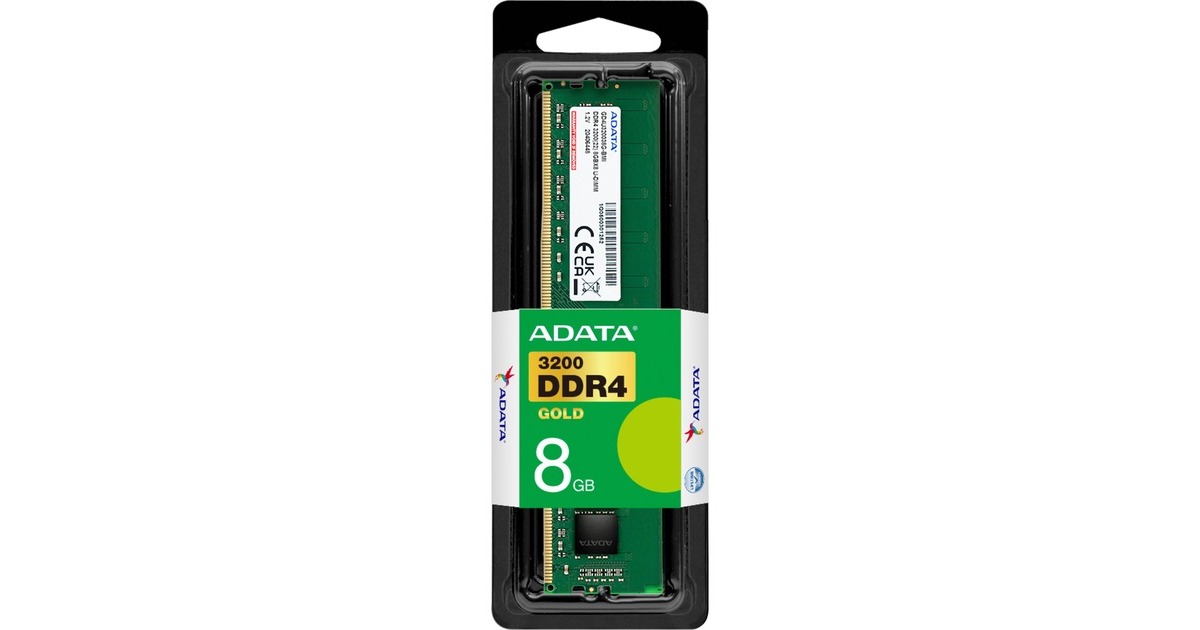 ADATA DIMM 8 GB DDR4-3200, Arbeitsspeicher(schwarz, GD4U320038G-SSS, Gold Tray)