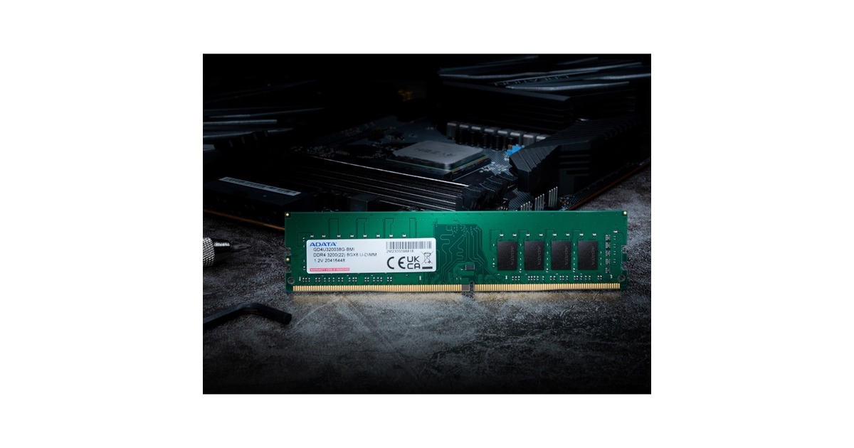 ADATA DIMM 8 GB DDR4-3200, Arbeitsspeicher(schwarz, GD4U320038G-SSS, Gold Tray)