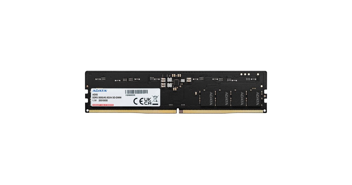 ADATA DIMM 8 GB DDR5-5600, Arbeitsspeicher(schwarz, AD5U56008G-S, Premier Tray)