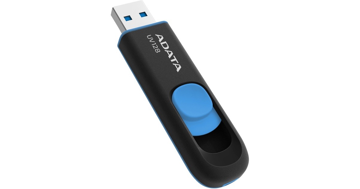 ADATA Dash Drive UV128 256 GB, USB-Stick(schwarz/blau, USB-A 3.2 Gen 1)