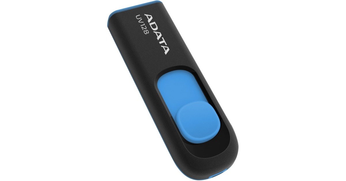 ADATA Dash Drive UV128 256 GB, USB-Stick(schwarz/blau, USB-A 3.2 Gen 1)