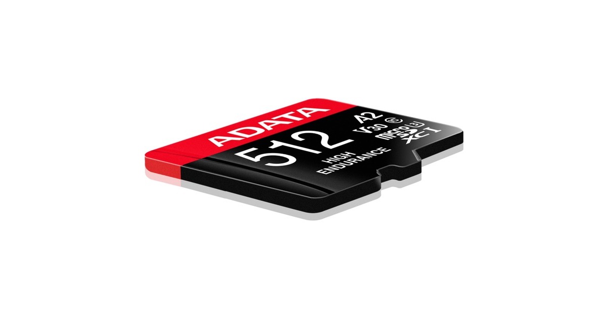 ADATA High Endurance 512 GB microSDXC, Speicherkarte(UHS-I U3, Class 10, V30, A2)